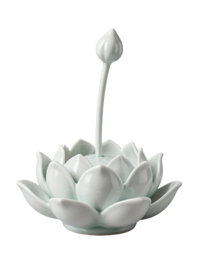 Ceramic Lotus Flower Sculpture