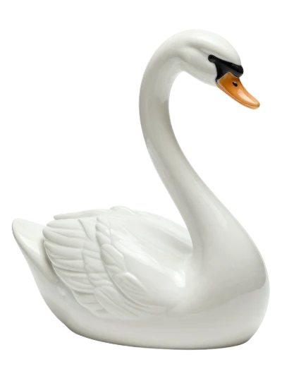 Ceramic Swan Figurine