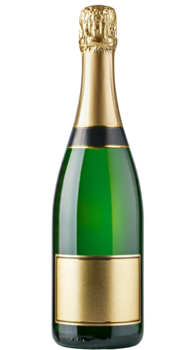 Champagne Bottle With Label