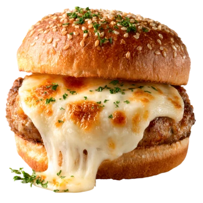Cheeseburger With Melted Cheese