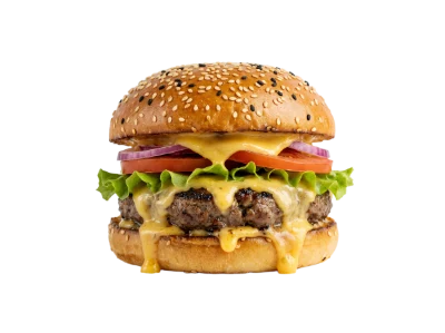 Cheeseburger With Melted Cheese