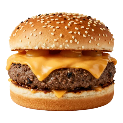 Cheeseburger With Sesame Bun