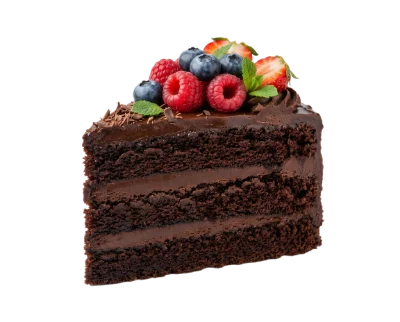 Chocolate Berry Cake Slice