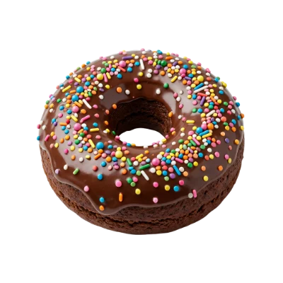 Chocolate Glazed Sprinkled Donut