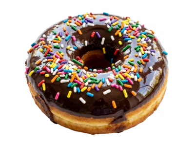Chocolate Glazed Sprinkled Donut