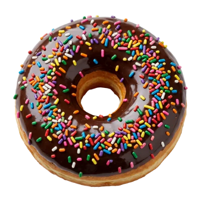 Chocolate Glazed Sprinkled Donut