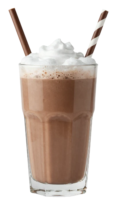 Chocolate Milkshake With Whipped Cream
