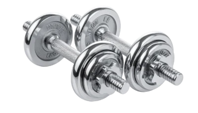 Chrome Metal Dumbbells