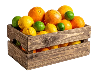Citrus Fruits In Crate