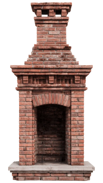 Classic Brick Fireplace