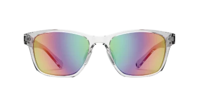 Clear Frame Iridescent Sunglasses