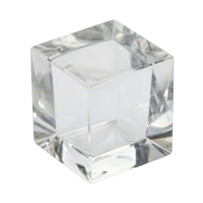 Clear Glass Cube