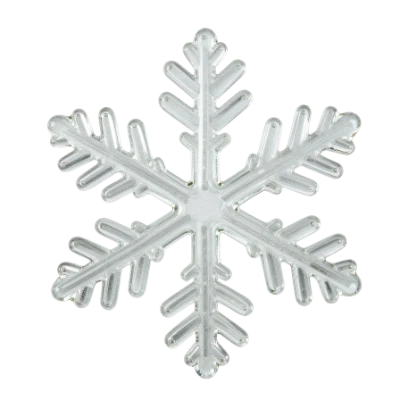 Clear Glass Snowflake Ornament