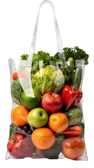 Clear Shopping Bag Groceries