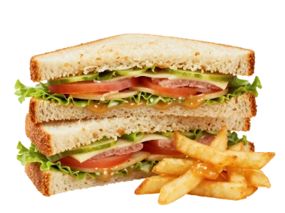 Club Sandwich With Fries
