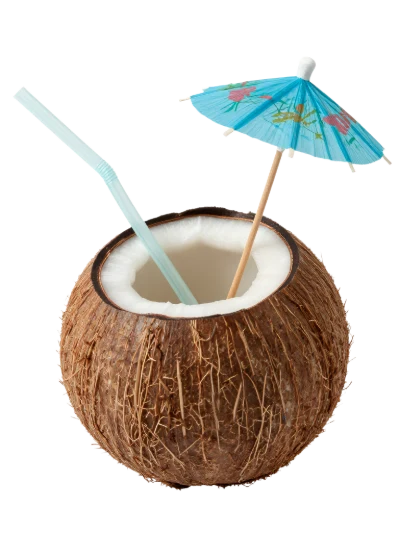 Coconut Cocktail With Umbrella