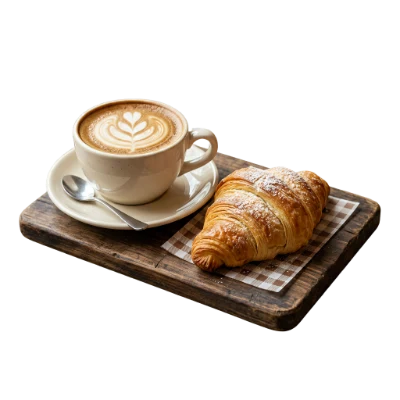 Coffee And Croissant Breakfast