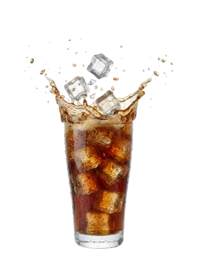 Cola With Ice Splash