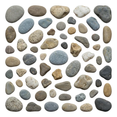 Collection Of Smooth River Stones
