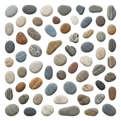Collection Of Smooth River Stones