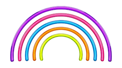 Colorful 3D Neon Rainbow