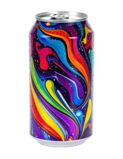 Colorful Abstract Soda Can