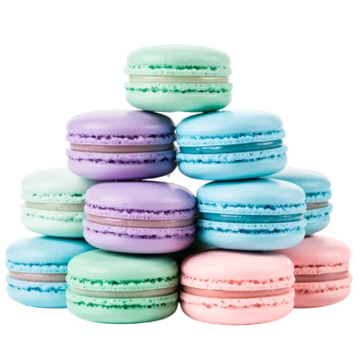 Colorful Stacked French Macarons