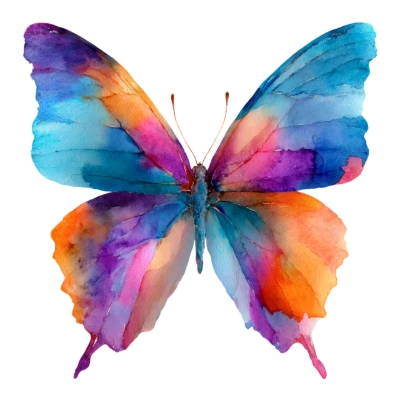Colorful Watercolor Butterfly