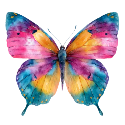 Colorful Watercolor Butterfly