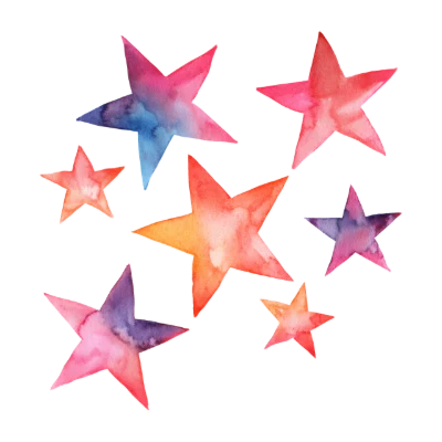 Colorful Watercolor Stars