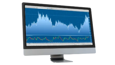 Computer Display Financial Chart