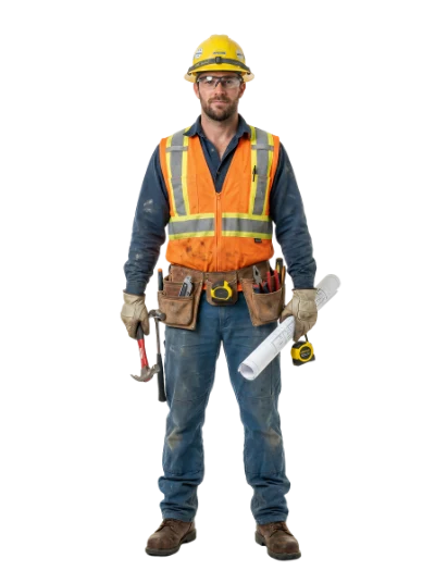 Construction Worker With Tools