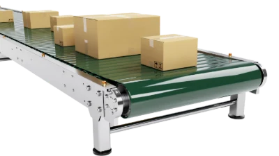 Conveyor Belt With Boxes