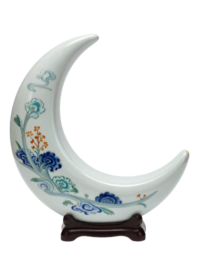 Crescent Moon Ceramic Ornament
