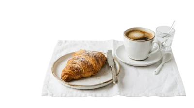 Croissant And Coffee Breakfast