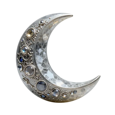 Crystal Crescent Moon Ornament