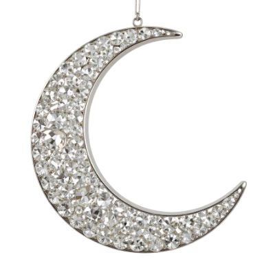 Crystal Crescent Moon Pendant