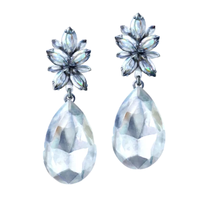 Crystal Drop Earrings Illustration