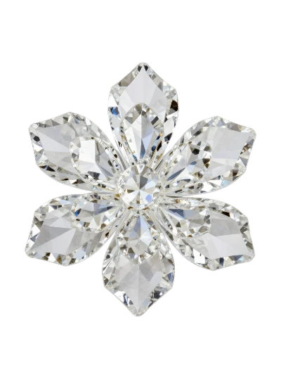 Crystal Flower Brooch