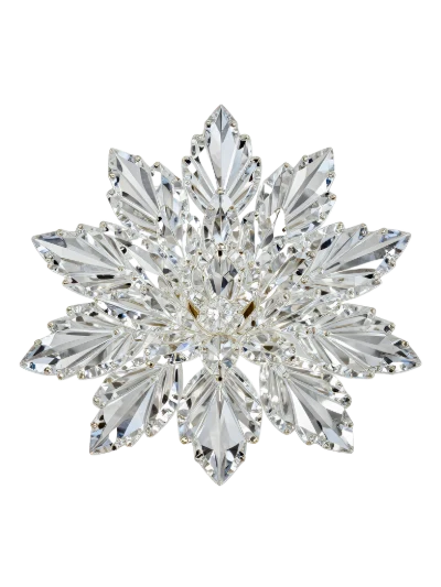 Crystal Flower Brooch