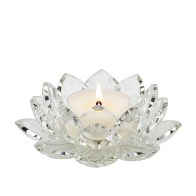 Crystal Lotus Candle Holder