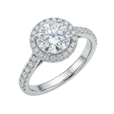 Diamond Halo Engagement Ring