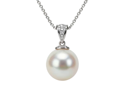 Diamond Pearl Pendant Necklace