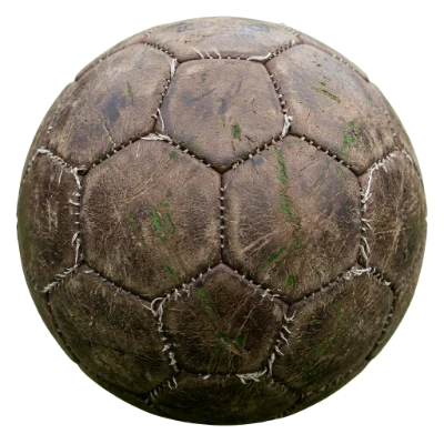 Dirty Leather Soccer Ball
