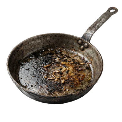 Dirty Used Frying Pan