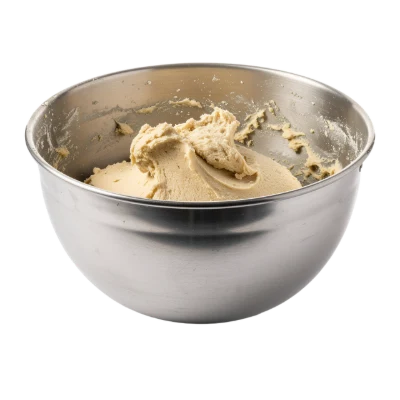 Dough In Metal Bowl