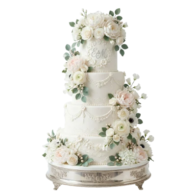 Elegant Floral Wedding Cake