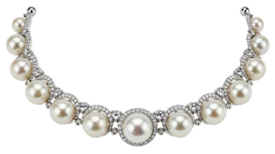 Elegant Pearl Diamond Necklace