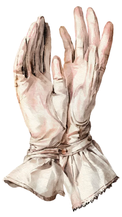 Elegant Watercolor Leather Gloves