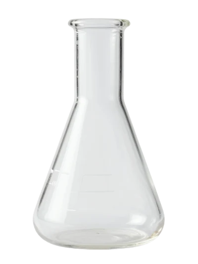 Empty Glass Erlenmeyer Flask